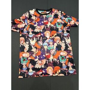 Fresh Prints Anime Graphic T-Shirt All Over Print Manga Tee Medium(277)